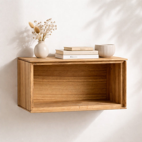 Armario flotante de madera maciza de roble Combo 3 | NordicStory