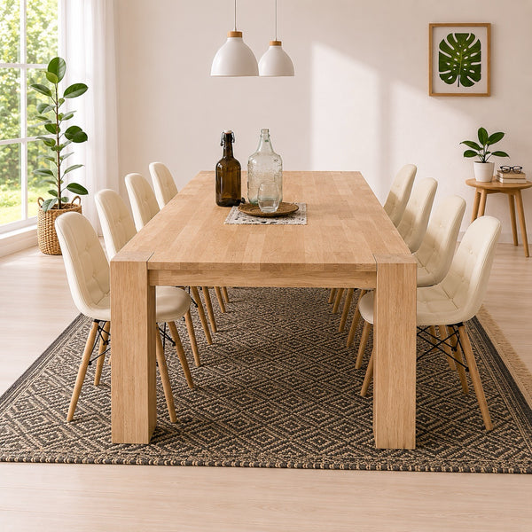 Mesa de comedor de madera maciza de roble Mauritz 3 | NordicStory
