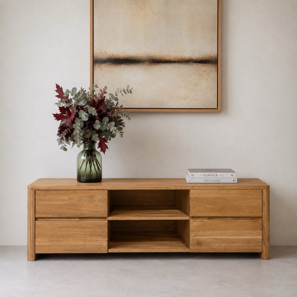 Mueble de TV de madera maciza de roble Elsa | NordicStory