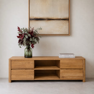 Mueble de TV de madera maciza de roble Elsa | NordicStory