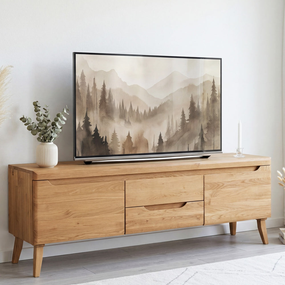 Mueble de TV de madera maciza de roble Milan | NordicStory