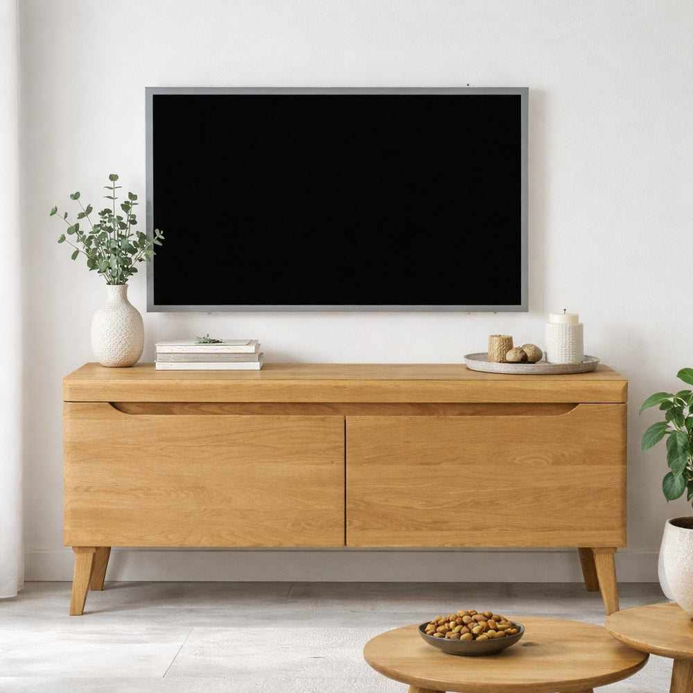 Mueble de TV de madera maciza de roble Milan 2 | NordicStory