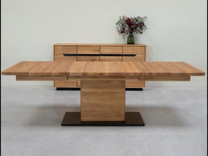 Mesa de comedor extensible de madera maciza roble Bremen | NordicStory