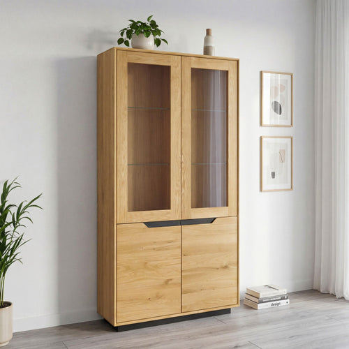 Vitrina de madera maciza roble Bremen 2 | NordicStory