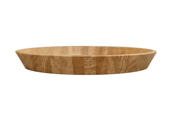 NordicStory Bandeja decorativa redonda de madera maciza roble Info Draft