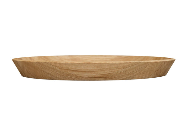 NordicStory Bandeja decorativa redonda de madera maciza roble Info Draft